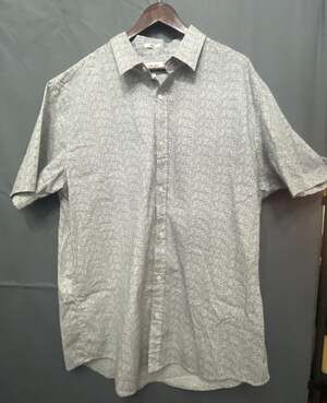 Julian & Mark Men's Geometric Pattern Short Sleeve Stretch Button-Down Shirt